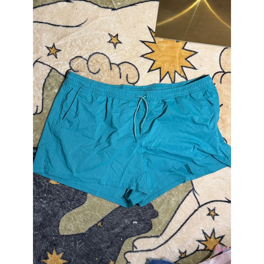 Athleta Marin 2.5 Board Short Teal Blue Plus Size 2X Swim Shorts Elastic Waist